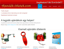 Tablet Screenshot of ajandek-otletek.com